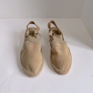 Picon Beige Suede Espadrilles Sandals Size 7.5